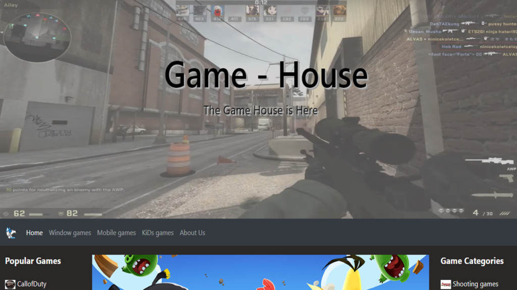 Game House Game Website