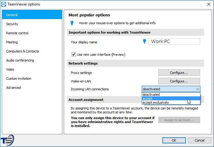 tellosoft Team Viewer on LAN